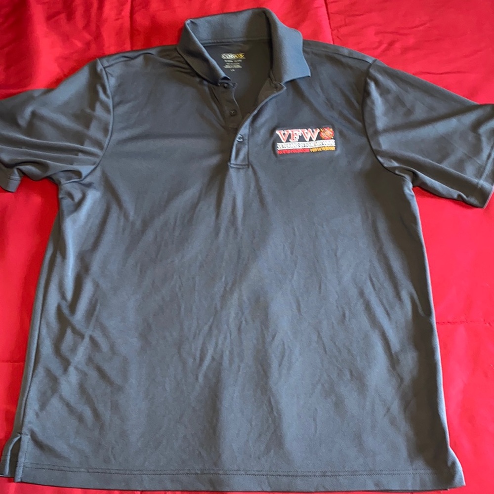 VFW Embroidered Charcoal Polo Shirt